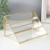 Standing interior glass, metal "Staircase" 11.5x21.5x12 cm