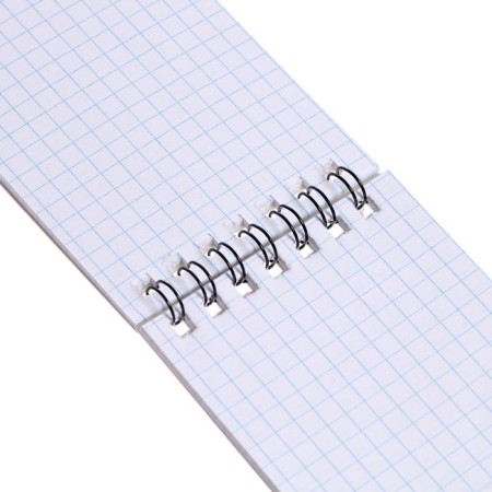 Notepad A7, 40 sheets in a cage on the crest "Marble", cover coated cardboard, offset block, mix-4
