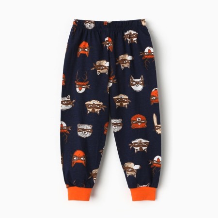 Pajamas for boys, dark blue color, height 104 cm-6