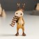 Souvenir Polystone "Losyash in a striped brown scarf" MIX 3x3x9.5 cm