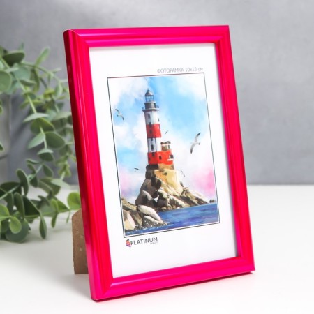 Photo frame plastic "Palette" 10x15 cm, purple metallic-1