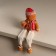 Polystone souvenir "Ginger Snowman in the New Year's outfit" Long legs mix 7.5x6x17 cm