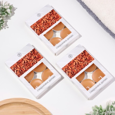 Handles Aromatized "Sandal tree" in gift boxes, 18 pcs 1050013-3