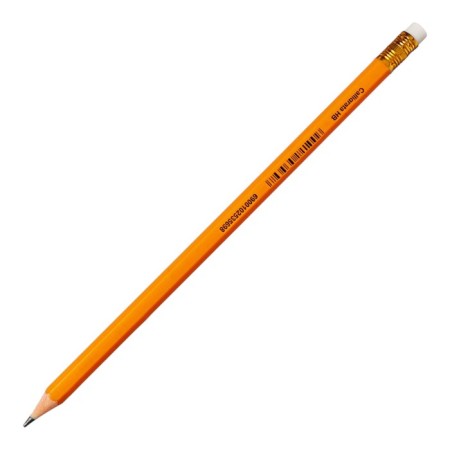 Chernographic pencil (simple) Hb, calligrata, with an eraser, sharpened, plastic, hexagonal, yellow-3