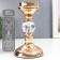 Summary Metal for 1 candle "Classic - transparent ball" gold 19x11x11 cm