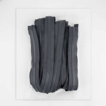 Lightning "Tractor", No. 8, detachable, automatic lock, 70 cm, dark gray color-2