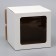 Box for the cake, with a window, without handles, white, 24 x 24 x 22 cm