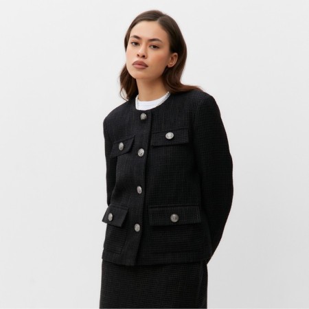 Women's tweed jacket MIST R.46, black