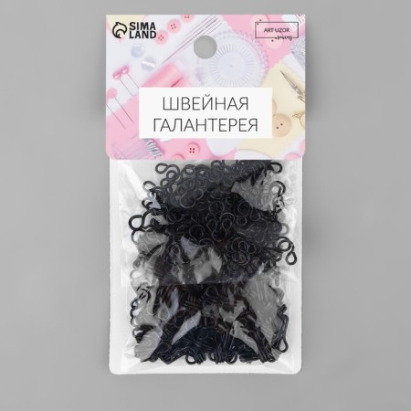 Sewing hook No. 3, 19 × 9 mm, 100 pcs, black color-1