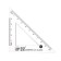 Geometric set "anime", (ruler, transporter, 2 squares) in the pencil case, mix