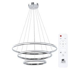 Suspended chandelier Arte Lamp Meridiana A2198SP-3CC, LED, 150 W, 80x80x140 cm, 6700 lm, remote control, chrome