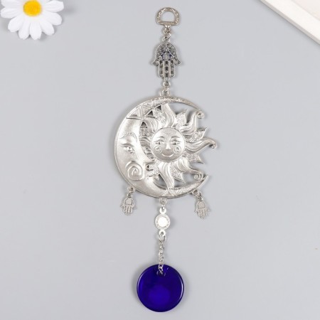 Suspension from the evil eye "Sun and month" + 3 pendants 25 cm-2