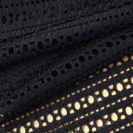 Lace elastic fabric, 190 mm × 2.7 ± 0.5 m, black color-1