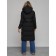 Coat insulated winter female, size 50, black color
