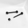 Piercing in the eyebrow "bar" classic, l = 13 mm, d = 3 mm, pair, black color