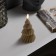 LED candle "Beam Christmas tree" 8 × 14.5 × 8 cm, wax, battery CR2032, glow warm white