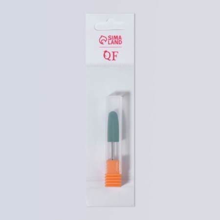 Silicone milling cutter for polishing, medium, 10 × 24 mm, in a plastic case, green color-5