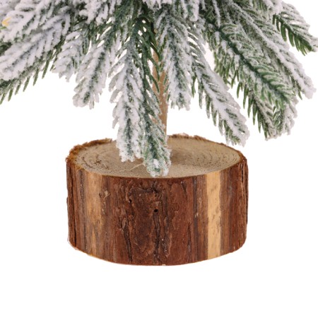 New Year's decor "Christmas tree in the snow on the stand" 12x12x18 cm-2