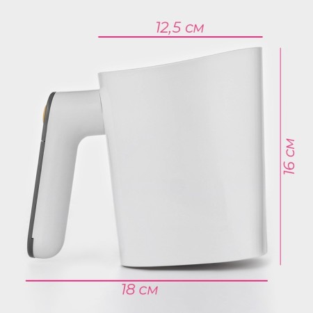 Mug - sieve for sifting a powder shade, automatic, 1 l, white color-1