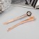 Invisible hair "Hadley" (set 2 pcs) circle, 6 cm, pink gold
