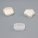 Tartlet, white, oval shape, 6.8 x 5.5 x 2 cm