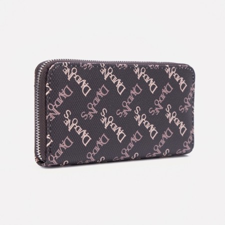 Women's wallet with lightning, brown color-1