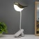 Table lamp on the clothespin "Bird" LED 3000-6000K 5W USB gold 20x7x34cm RISALUX
