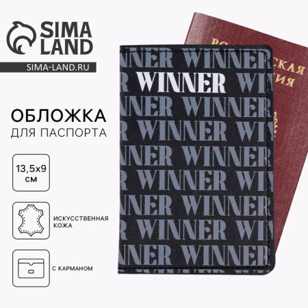 Cover for a passport with an additional kardan inside Winner, artificial leather