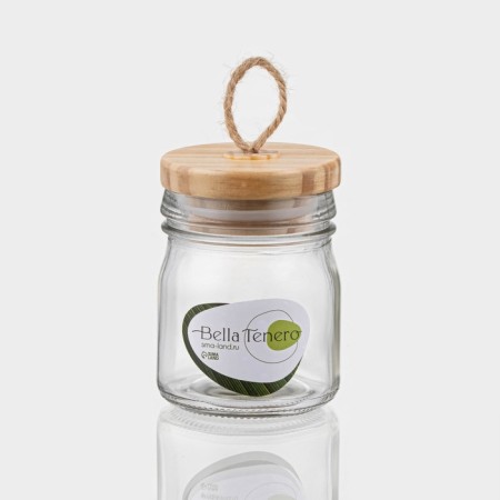 Glass jar for spices with bamboo lid Bellatenero "Eco", 200 ml, 6.5 × 9 cm-5