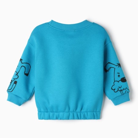 Sweatshirt for a boy, turquoise color, height 98 cm-3