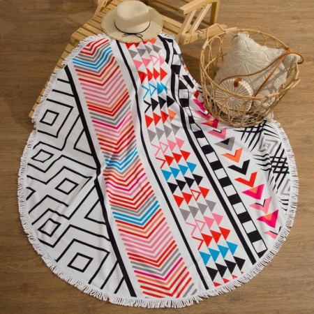 Towel beach round Ethel "Indie", D150 cm, 100%p/e, 330 g/m 2,