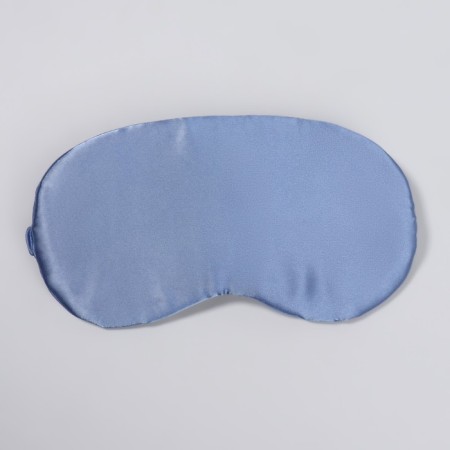 Sleel Mask "Silk", 19 × 10 cm, elastic band is single, the color is dark blue-3