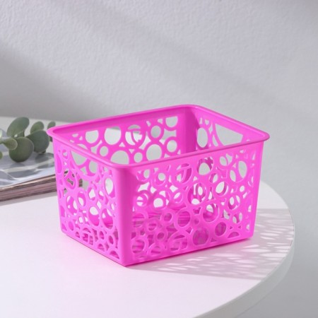 Basket for storage of the share "circles", plastic, 11.5 × 14 × 8 cm, color mix-2
