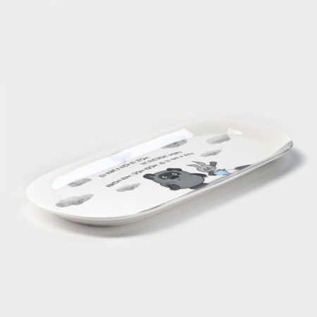 Oval porcelain oval "Winnie Pooh", 33 × 15 cm-1