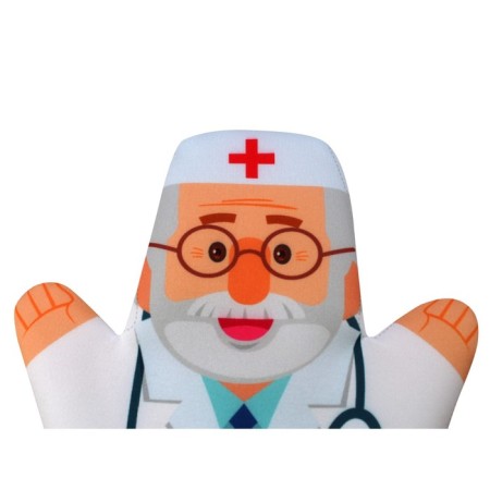 Homemade Puppet Theater, Pink Doll "Doctor"