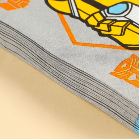 Paper napkins "Happy birthday", 33x33 cm, 20 pieces, 3 layers, transformers-5