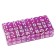 Player bones 1.4 x 1.4 cm, packing 100 pcs, transparent, pink-violet
