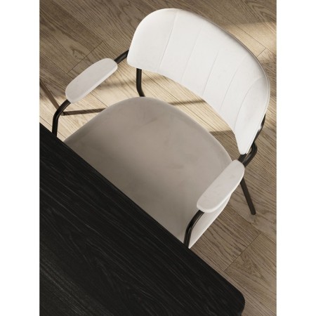 Eirill chair, 530 × 590 × 770 mm, velor, gray-beige color-8