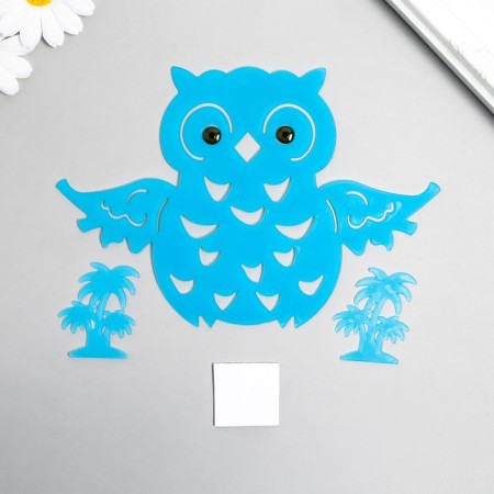 Stick phosphorus "owl" with glue pads set of 3 pcs mix 29.5x25 cm-4
