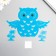 Stick phosphorus "owl" with glue pads set of 3 pcs mix 29.5x25 cm