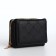 Women's wallet on the button, black color