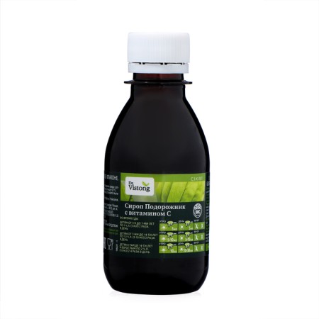 Syrup from cough dt.vistong "Plantain", with vitamin C, 150 ml-1