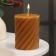 Candle-cylinder aromatic twisted "lavender and citrus", 7.5x10 cm