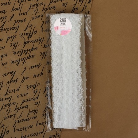 Capricon lace, 30 mm × 10 ± 1 m, white color-3