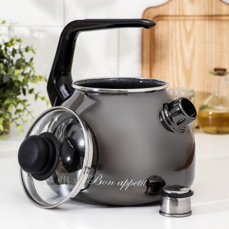 Bon Appetit kettle, 3 l, induction, with whistle, color gray color-1
