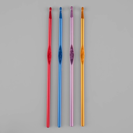 Knitting hook, d = 4 mm, 15 cm, color mix-4