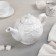 Keramic teapot "Vintage", 900 ml, white color