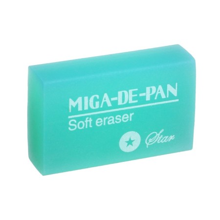 Rectangular "Neon" eraser in a paper holder, mix-7