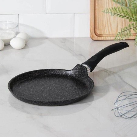 Pancake pan Granit Ultra, D = 22 cm, plastic handle, anti -stick coating, black color