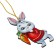 New Year's wooden pendant "New Year! Bunny "